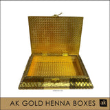 ELEGANT AK GOLD HENNA BOX PLUS 2 FREE HENNA CONES
